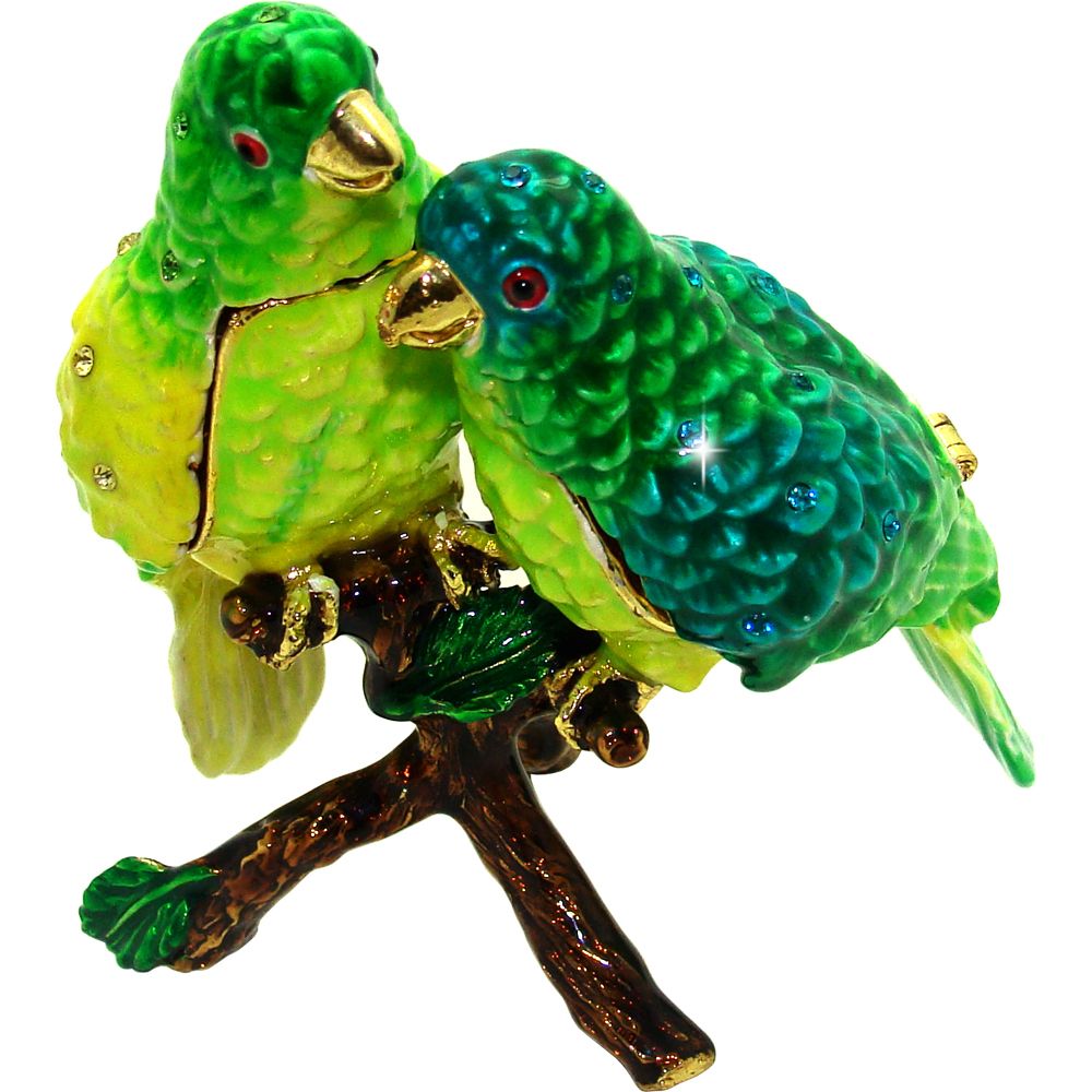 Objet d'Art 'Parakeet Pals' Two Birds in a Tree Trinket Box at Kmart.com