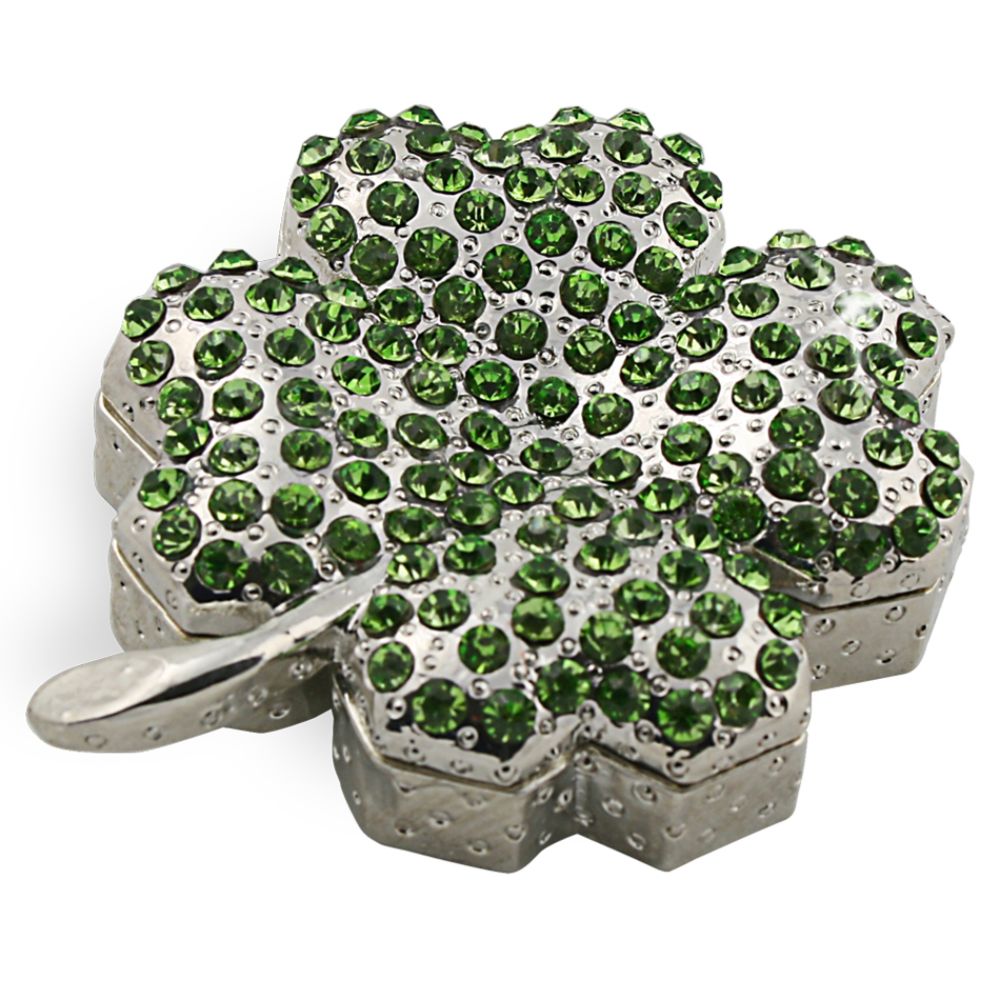 Objet d'art 'La Fheile Padraig' Four Leaf Clover Trinket Box at Kmart.com