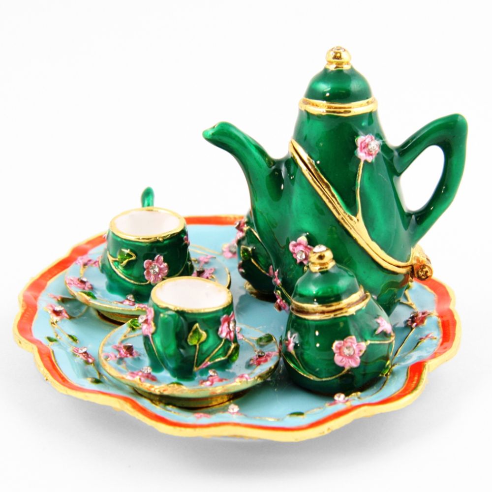 Objet d'art 'Spot of Tea' English Tea Set Trinket Box at Kmart.com