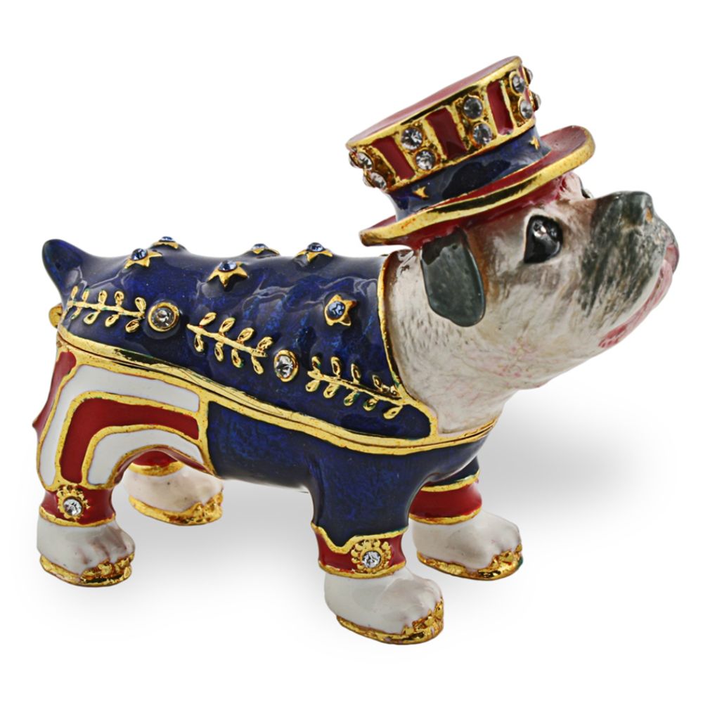 Objet d'art 'Sparky' USA Bulldog Trinket Box at Kmart.com