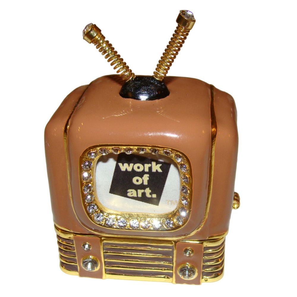 Objet d'art 'Rabbit Ears' Antique Television Trinket Box at Sears.com