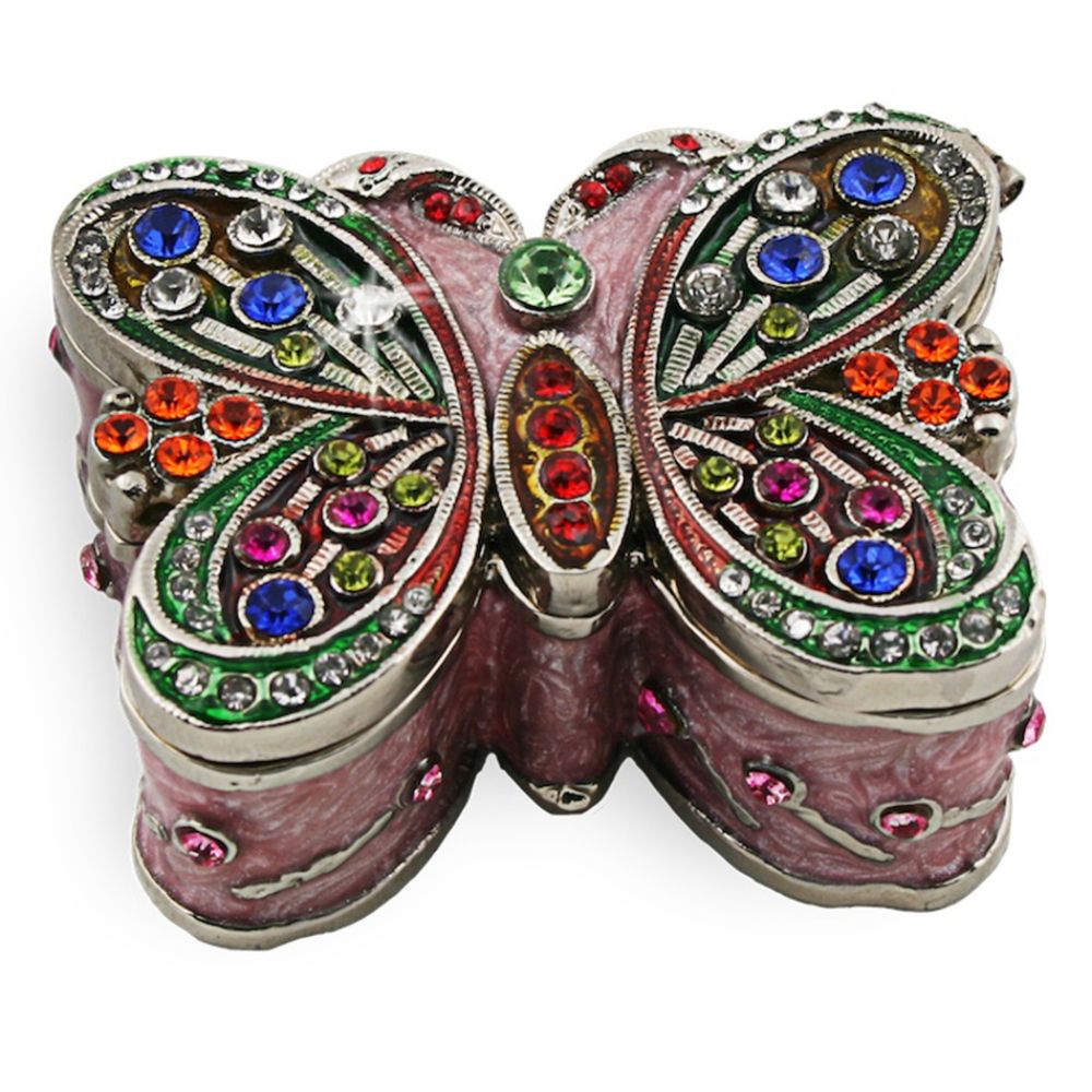 Objet d'art 'Flutter' Jeweled Butterfly Trinket Box at Kmart.com