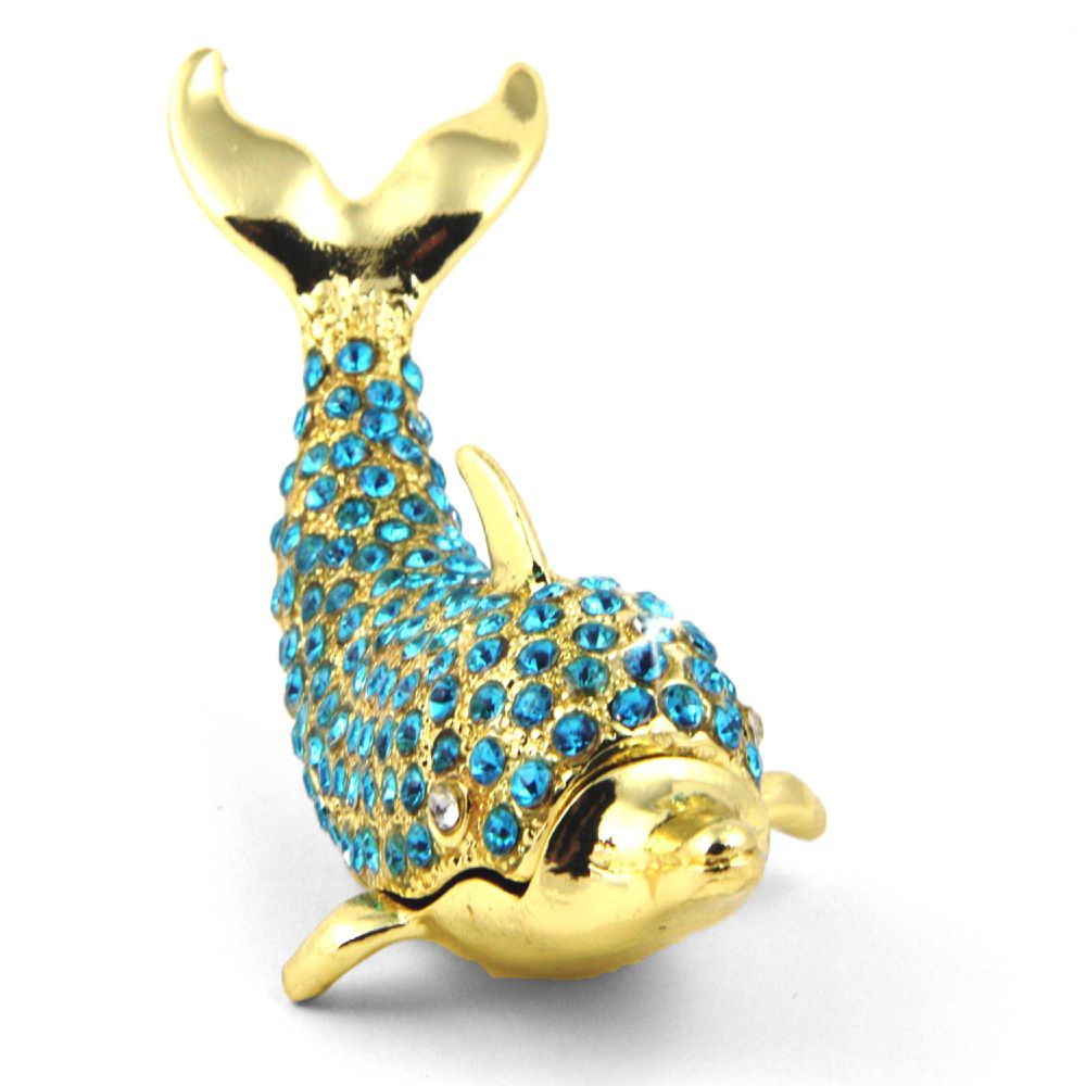 Objet d'art 'Aquamarine Dolphin' Trinket Box at Kmart.com