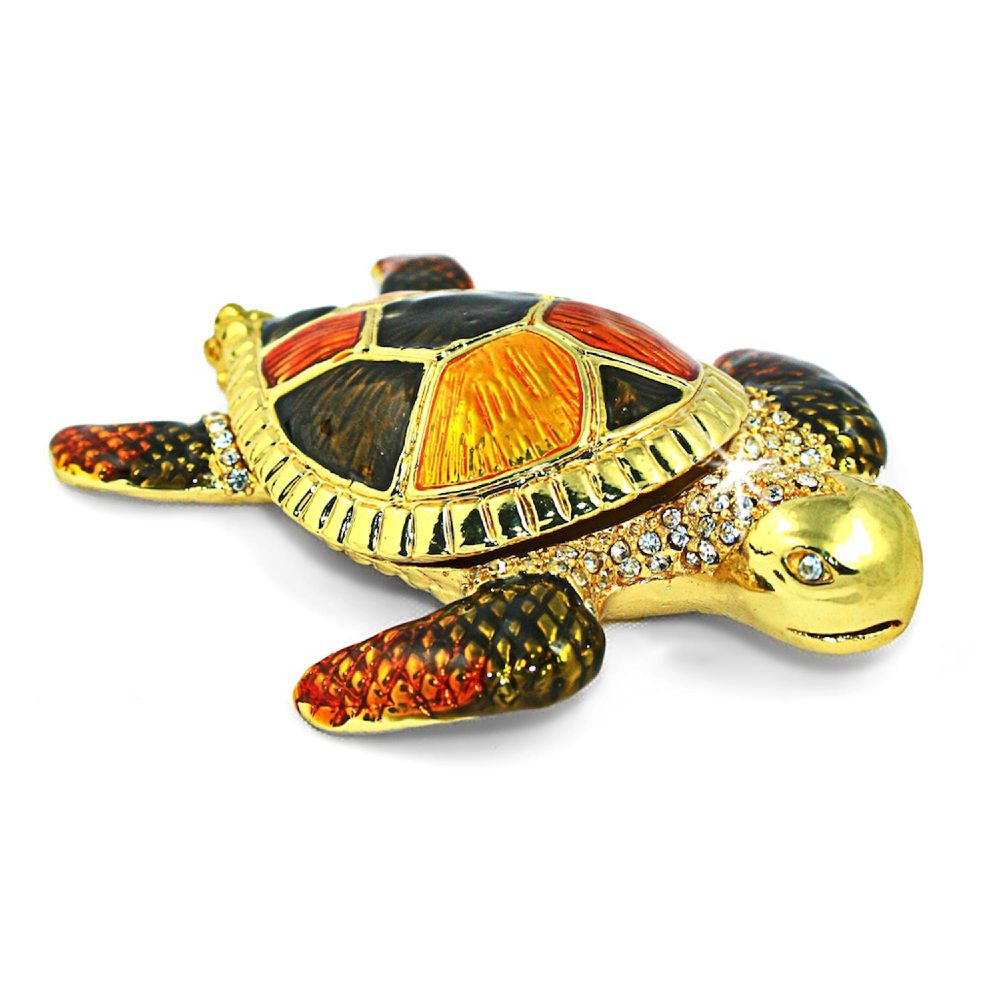 Objet d'art 'Snap' Orange Turtle Trinket Box at Sears.com