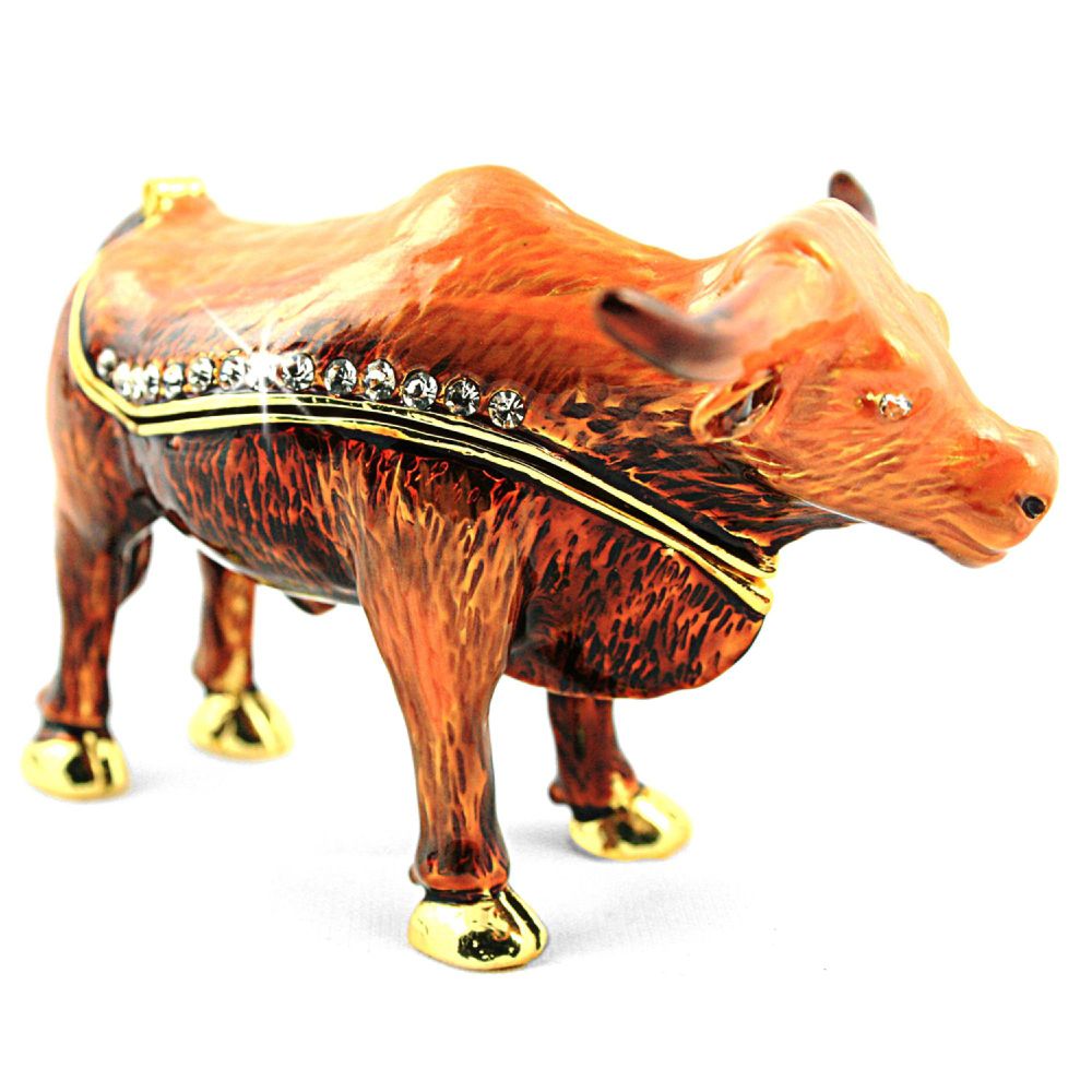 Objet d'art 'Toro Bravo' Long Horn Bull Trinket Box at Kmart.com