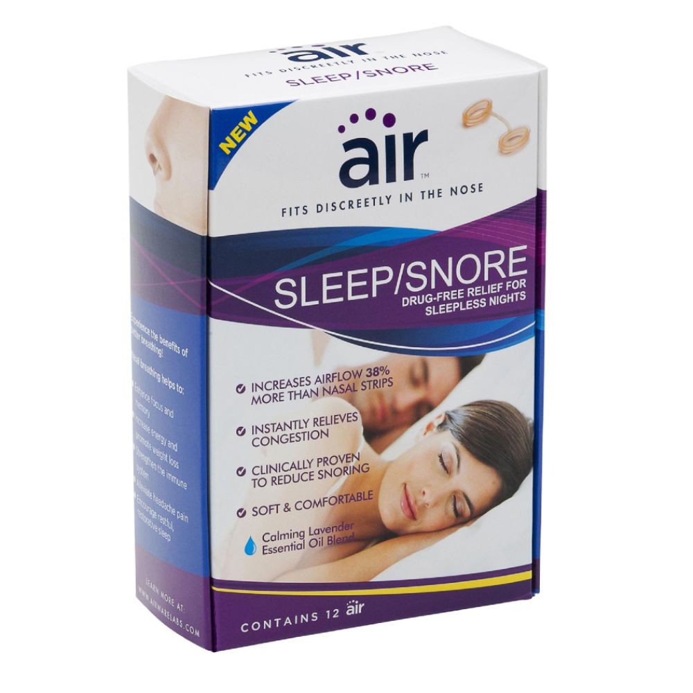 AIR air Essentials Sleep/Snore - Drug-Free Relief for Sleepless Nights, 12ct