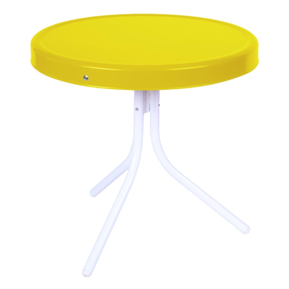 Garden Oasis&nbsp; Retro Steel Table - Yellow