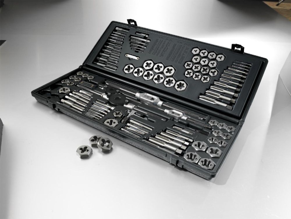 107 pc. Tap and Die Set, Carbon Steel,