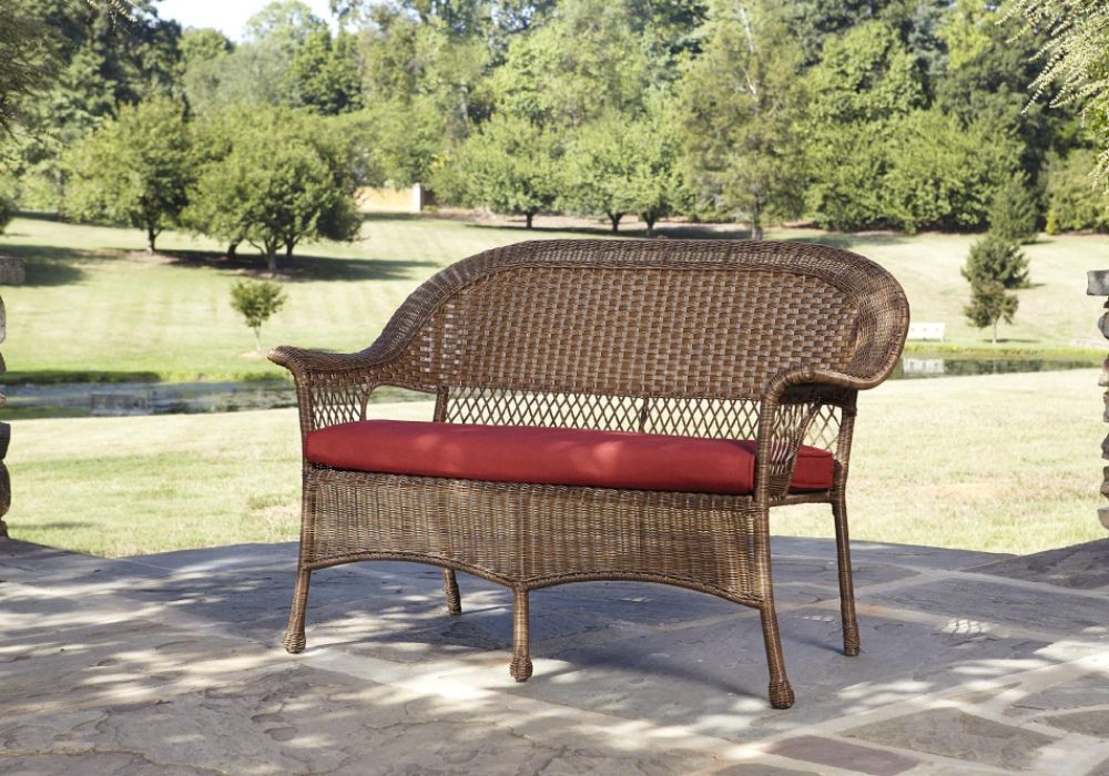 Fox River Stackable Wicker Loveseat - Brown