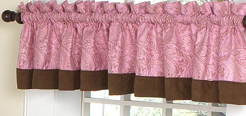 Sweet Jojo Designs Pink Paisley Collection Window Valance