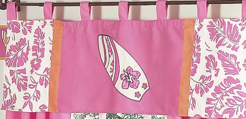 Sweet Jojo Designs Surf Pink Collection Window Valance