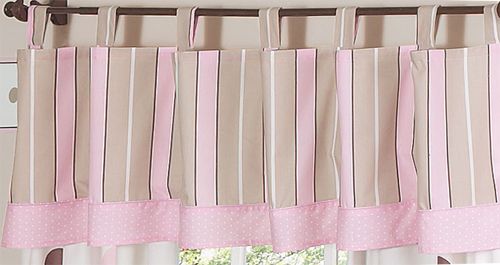 Sweet Jojo Designs Mod Dots Pink Collection Window Valance