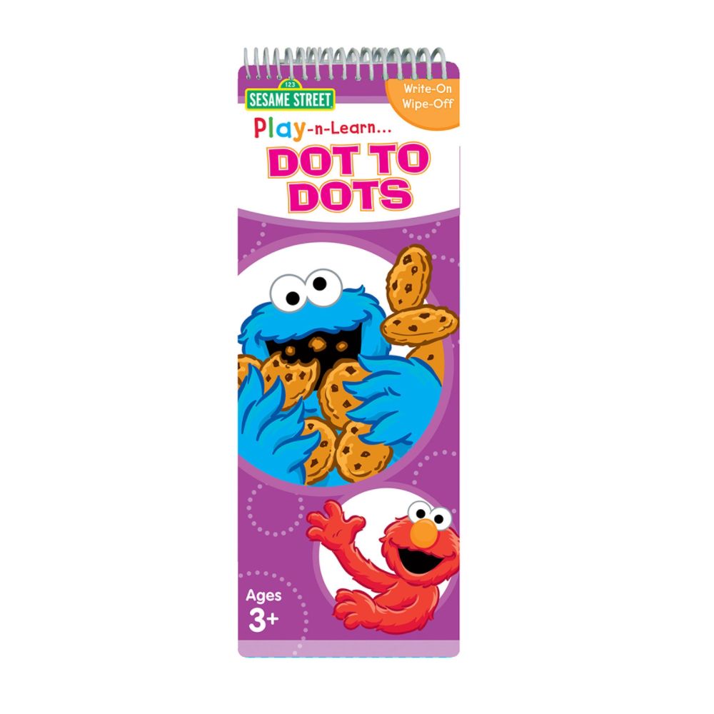 Sesame Street Play and Learn Dot-to-Dot Tall Spiral Wipe-Clean