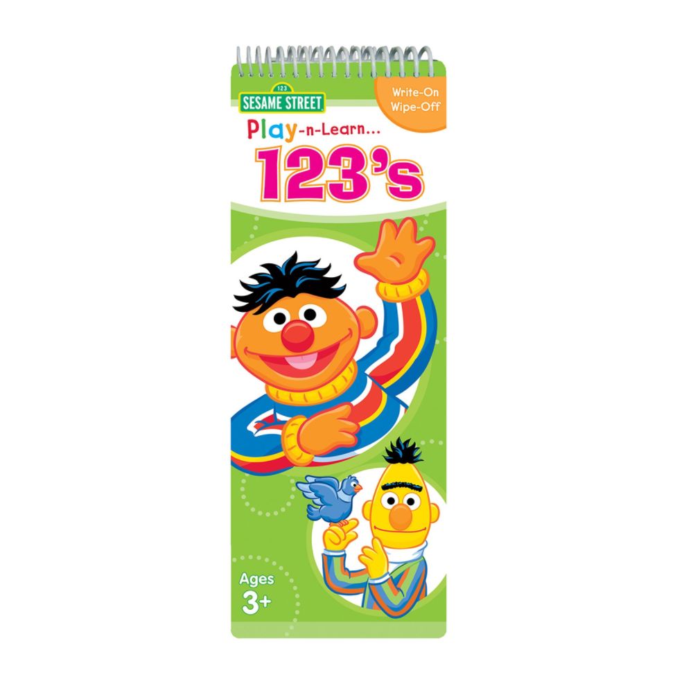 Sesame Street Play and Learn 123s Tall Spiral Wipe-Clean