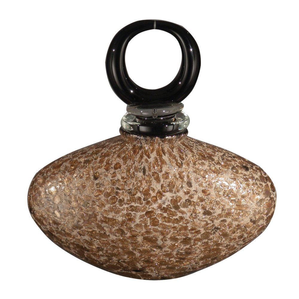 Dale Tiffany Perfume Bottle With Black Top
