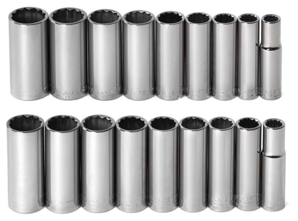 18 pc. 12 pt. Deep, 3/8 in. Socket Accessory