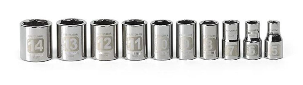 Craftsman&nbsp; 10 pc. Metric Easy to Read Socket Accessory Set, 6 pt.