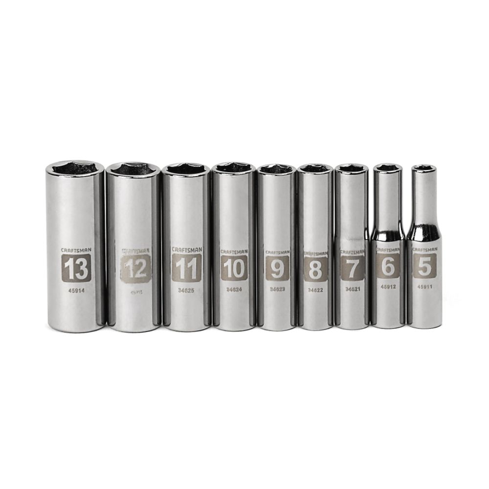 Craftsman&nbsp; 9 pc. Metric Easy to Read Socket Accessory Set, 6 pt. Deep,
