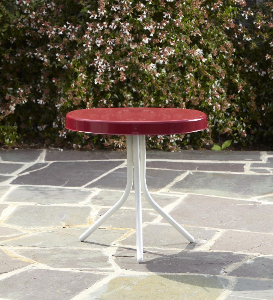 Garden Oasis&nbsp; Retro Steel Table - Red
