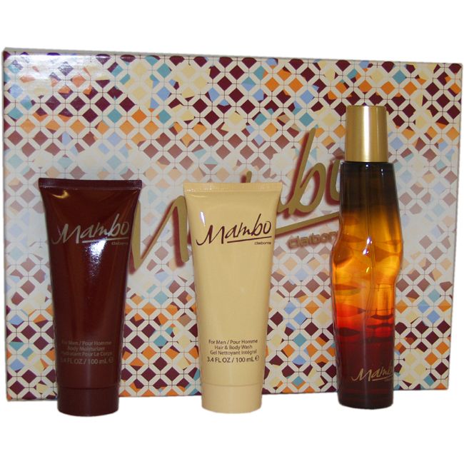 Mambo by Liz Claiborne for Men - 3 Pc Gift Set 3.4oz Cologne Spray, 3.4oz Body Moisturizer, 3.4oz Hair and Body Wash