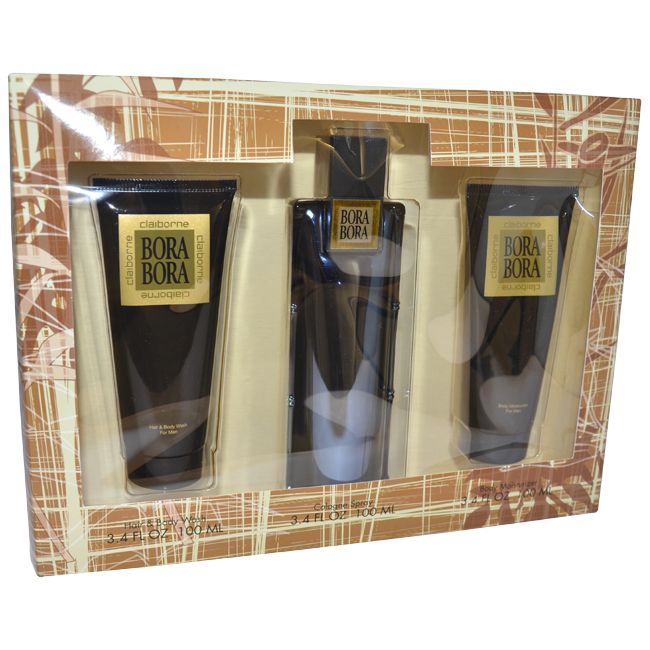 Bora Bora by Liz Claiborne for Men - 3 Pc Gift Set 3.4oz Cologne Spray, 3.4oz Body Moisturizer, 3.4oz Hair & Body Wash