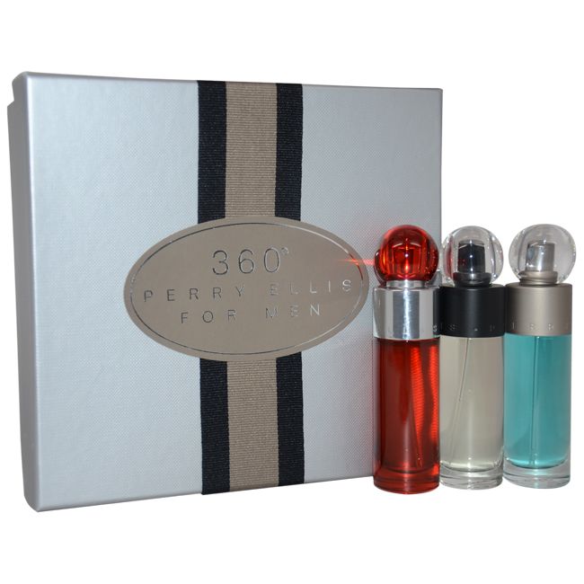 360 by Perry Ellis for Men - 3 Pc Gift Set 360 1oz EDT Spray, 360 Red 1oz EDT Spray, Reserve 1oz EDT Spray