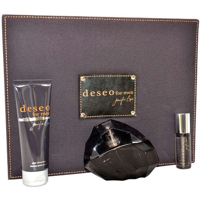 Deseo by Jennifer Lopez for Men - 3 Pc Gift Set 3.4oz EDT Spray, 2.5oz After Shave Balm, 0.5oz EDT Spray
