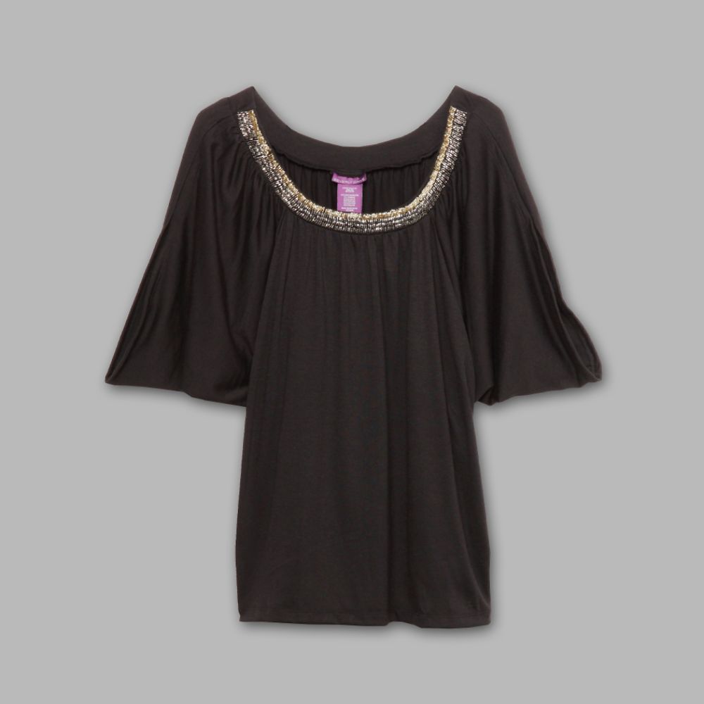 Beverly Drive Women’s Top Plus Beaded at Sears.com
