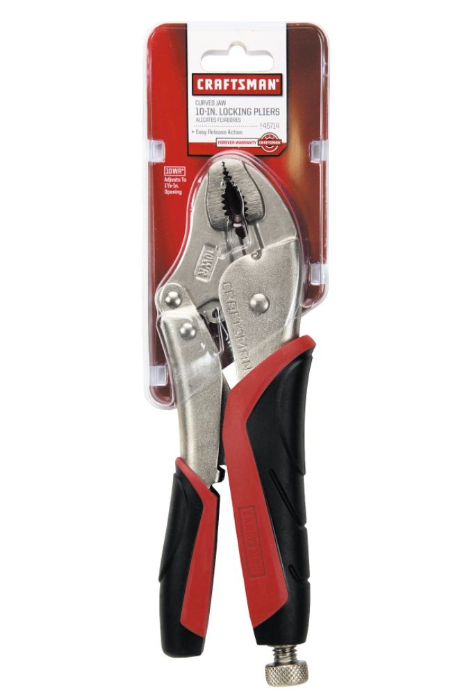 Craftsman&nbsp; 10 in. Pliers, Locking Curved Jaw with Wire Cutter