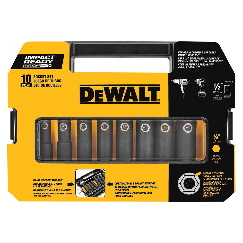 1/2 in. 10 pc. Impact Ready Socket Set