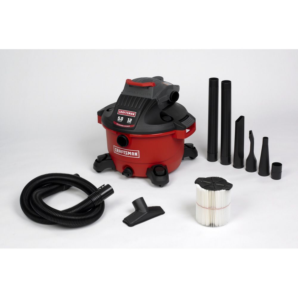 Craftsman 12 gal, 5.0 Peak HP Detachable Wet/Dry Vac at Kmart.com