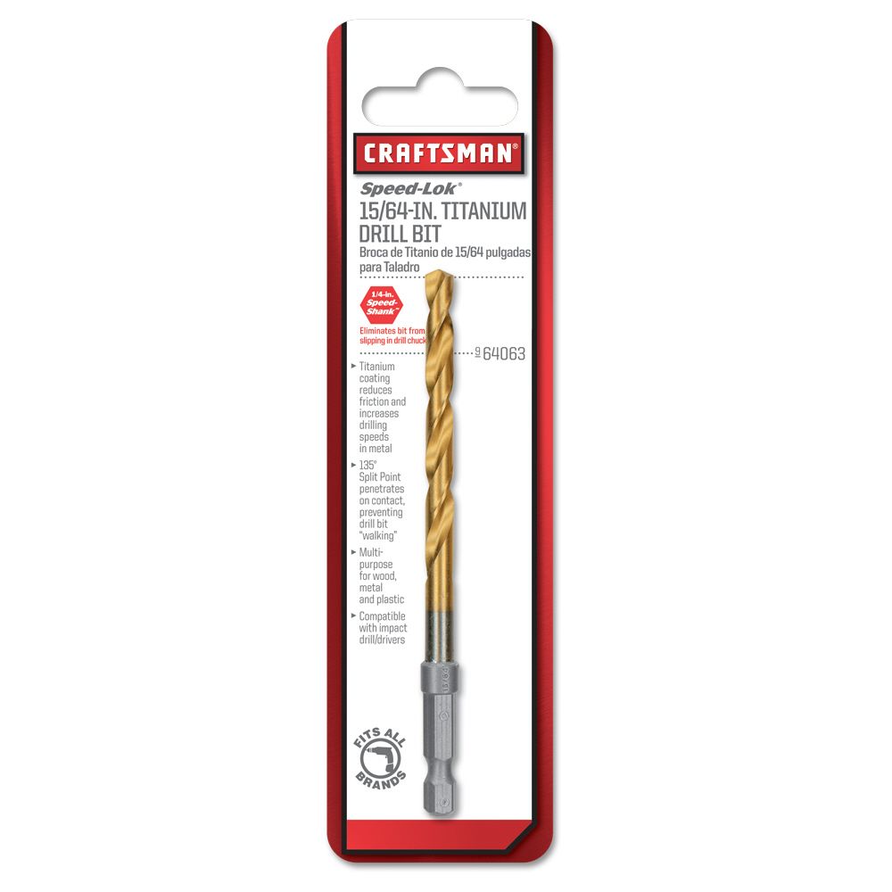 Craftsman 15/64 In. Titanium Drill Bit at Kmart.com