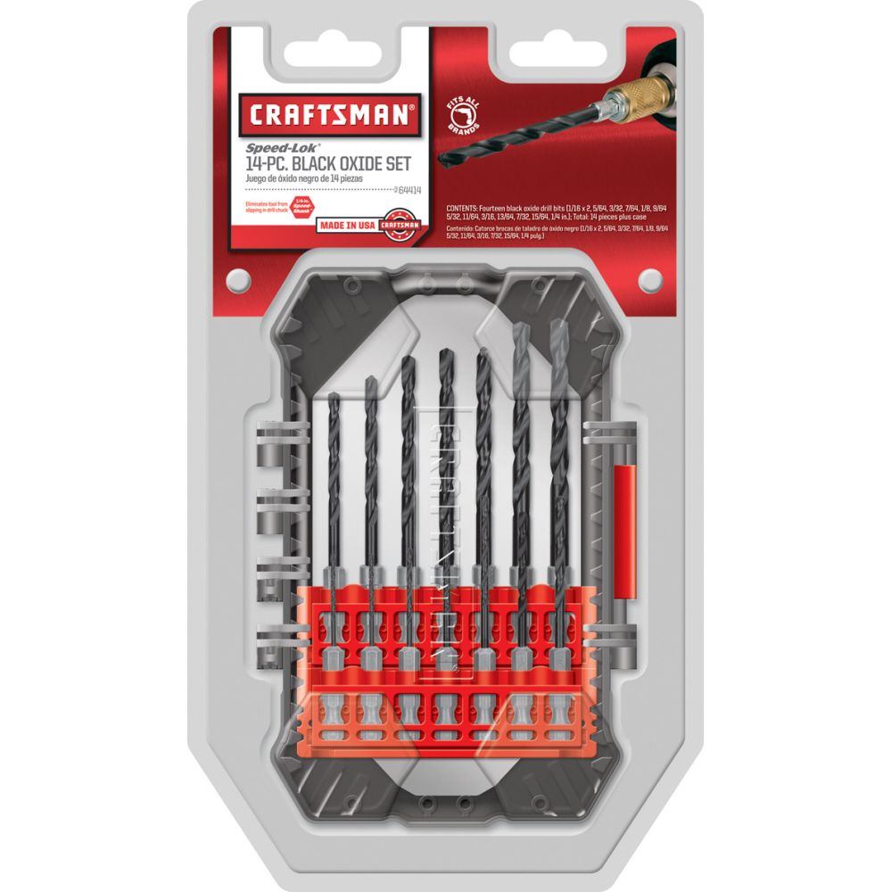 Craftsman&nbsp; 14pc Black Oxide Drill Bit Set
