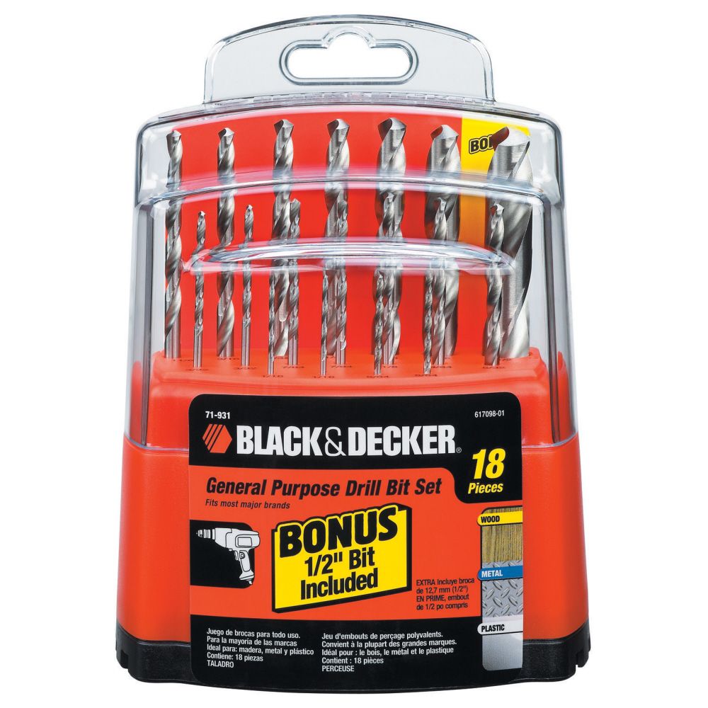 Black & Decker 18 Piece Workbench Drill Bit Set at Kmart.com