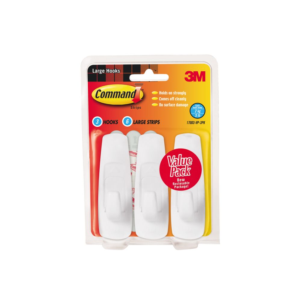 3M Large Hooks - 3 Piece Value Pack at Kmart.com