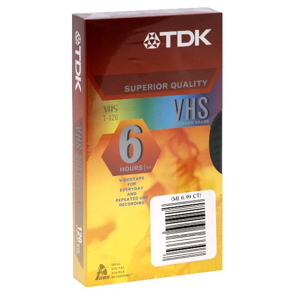 TDK VHS Videotape, T-120, Standard Grade, 6 Hours, EP, 1 tape at Sears.com