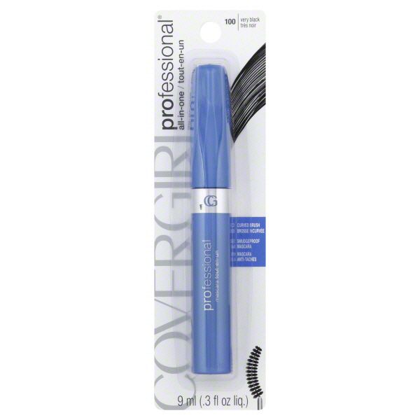 CoverGirl Professional Mascara, All-in-One, Very Black 100, 0.3 fl oz (9 ml) at Kmart.com