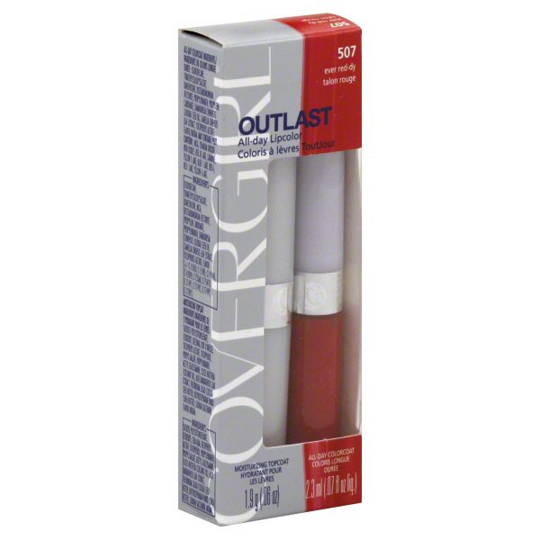 CoverGirl Outlast Lipcolor, All-Day, Ever Red-Dy 507, 1 kit at Kmart.com