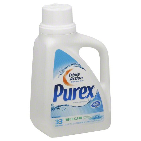 PUREX Detergent, HE, Triple Action, Free & Clear, 50 fl oz (1 qt 1 pt 2 fl oz) 1.47 lt at Kmart.com