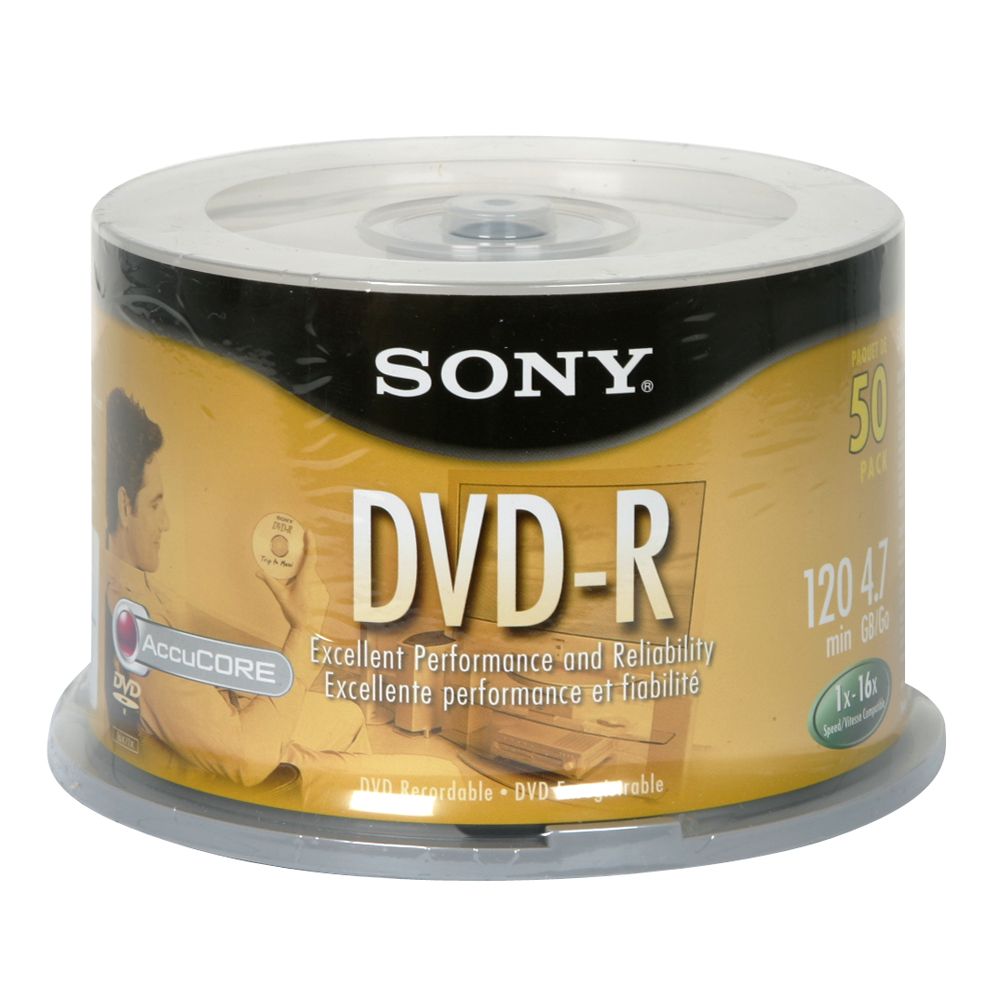Sony DVD-R, 120 Minute, 4.7 GB, 50 disc at Kmart.com