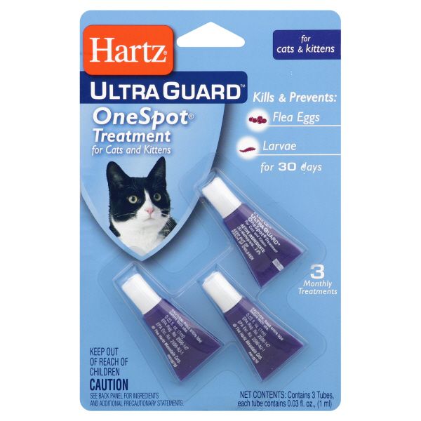 Hartz Ultra Guard One Spot Treatment, for Cats and Kittens, 3 - 0.03 fl oz (1 ml) tubes at Kmart.com