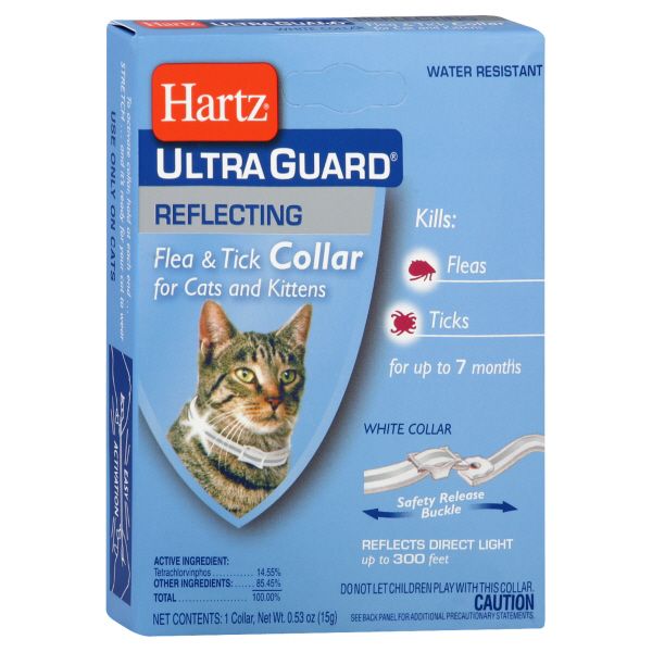 Hartz Ultra Guard Flea & Tick Collar, Reflecting, for Cats and Kittens, White, 1 collar [0.53 oz (15 g)] at Kmart.com