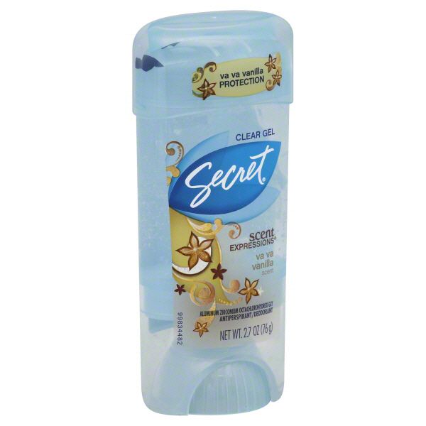 Secret Scent Expressions Antiperspirant/Deodorant, Clear Gel, Va Va Vanilla Scent, 2.7 oz (76 g) at Kmart.com