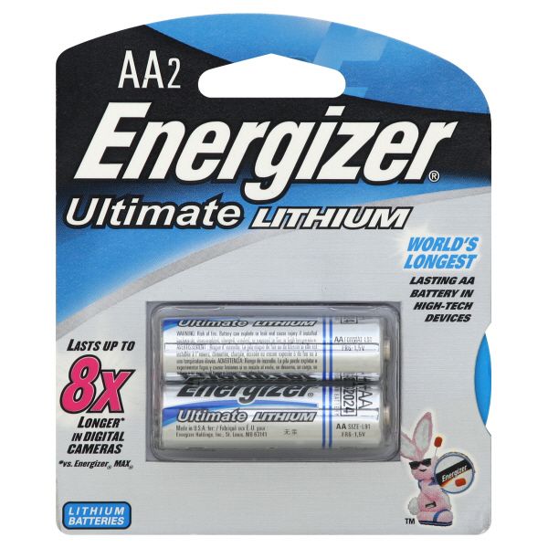 Ultimate Lithium Batteries, AA, 2 batteries