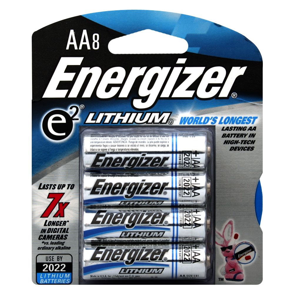 Energizer&nbsp; e2 Lithium Batteries, AA, 8