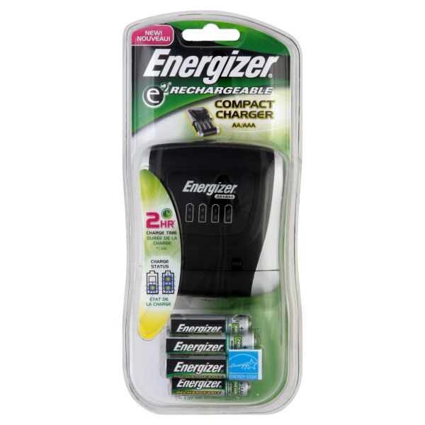 Energizer e2 Rechargeable Charger, Compact, AA/AAA, 1 charger