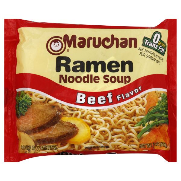 Maruchan Soup, Ramen Noodle, Beef Flavor, 3 oz (85 g) at Kmart.com