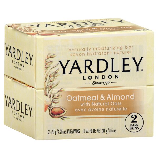 Yardley Moisturizing Bar, Oatmeal & Almond, 2 - 4.25 oz (120 g) bars [8.5 oz (240 g)] at Kmart.com