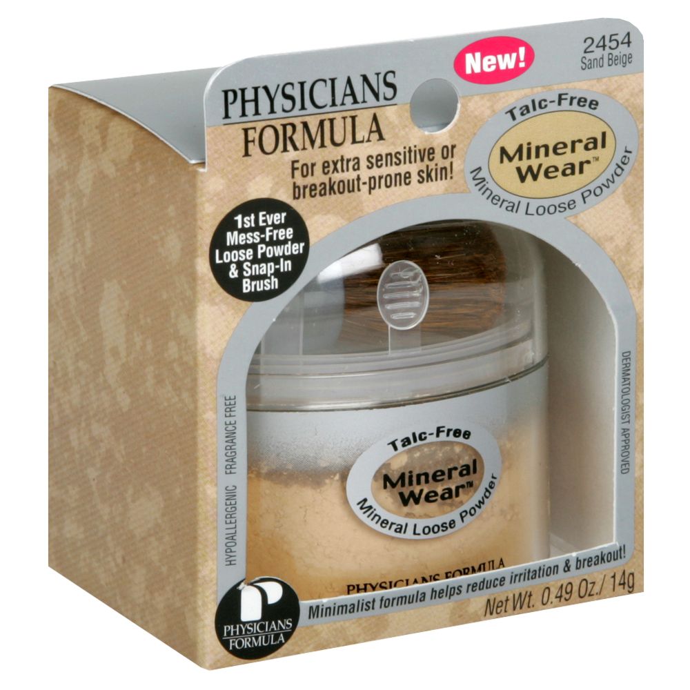 Physicians Formula Mineral Wear Mineral Loose Powder, Sand Beige 2454, 0.49 oz (14 g) at Kmart.com