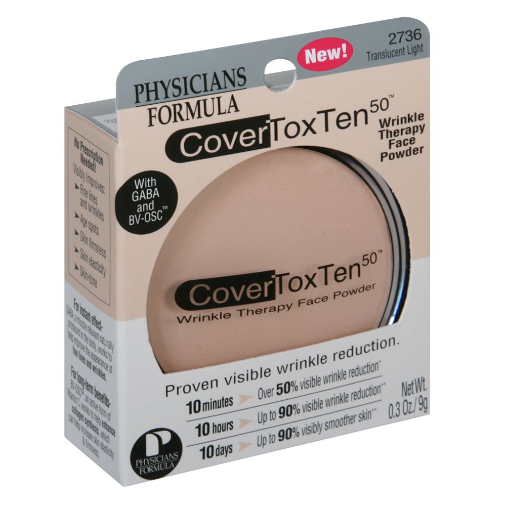 Physicians Formula CoverToxTen50 Wrinkle Therapy Face Powder, Translucent Light 2736, 0.3 oz (9 g) at Kmart.com